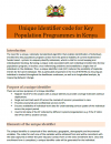 Unique identifier code for key population programmes in Kenya