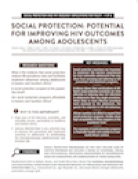 Social Protection: Potential for Improving HIV Outcomes among Adolescents